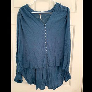 Blue Free People Top - Size Medium